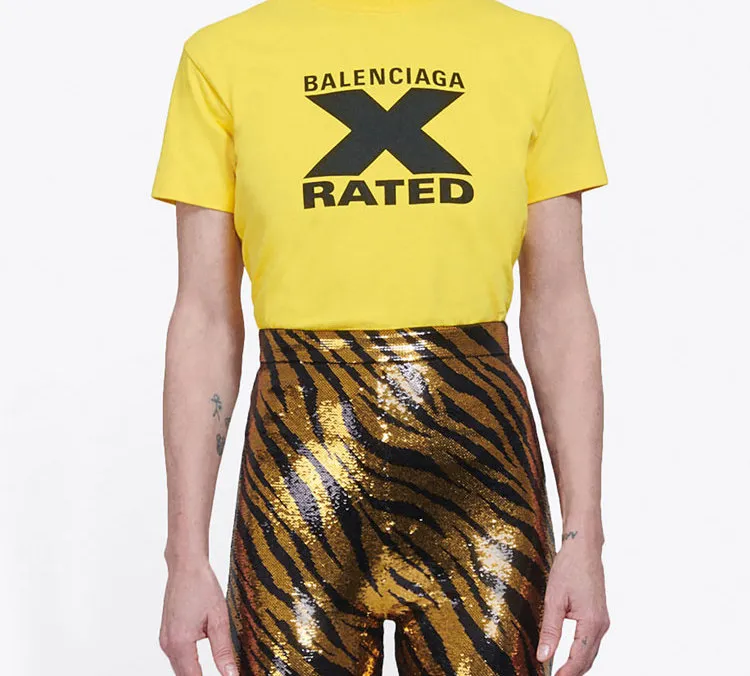 Balenciaga T-Shirts Women's Yellow-2