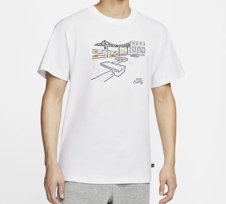 Nike T Shirts Men White-2