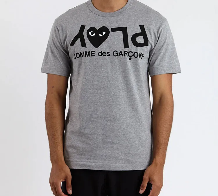 Comme Des Garcons Play Inverted Text T shirt-2
