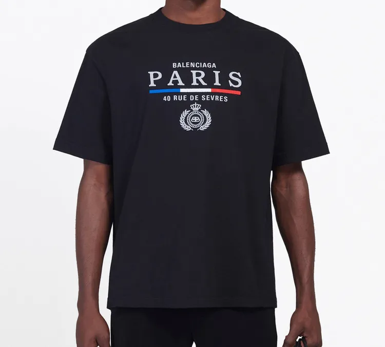 Balenciaga T Shirt Regular Fit Men's Black-3