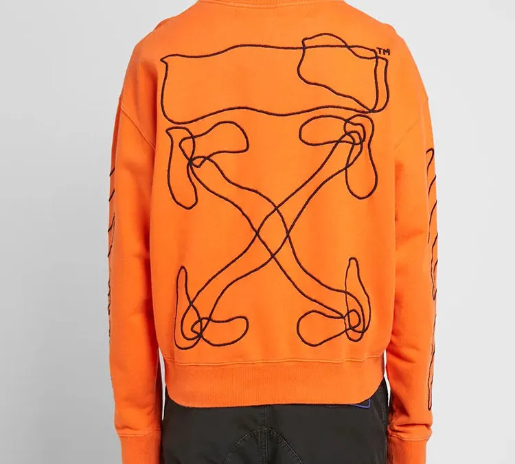 OFF WHITE Abstract Arrows Embroidered Sweatshirt-4
