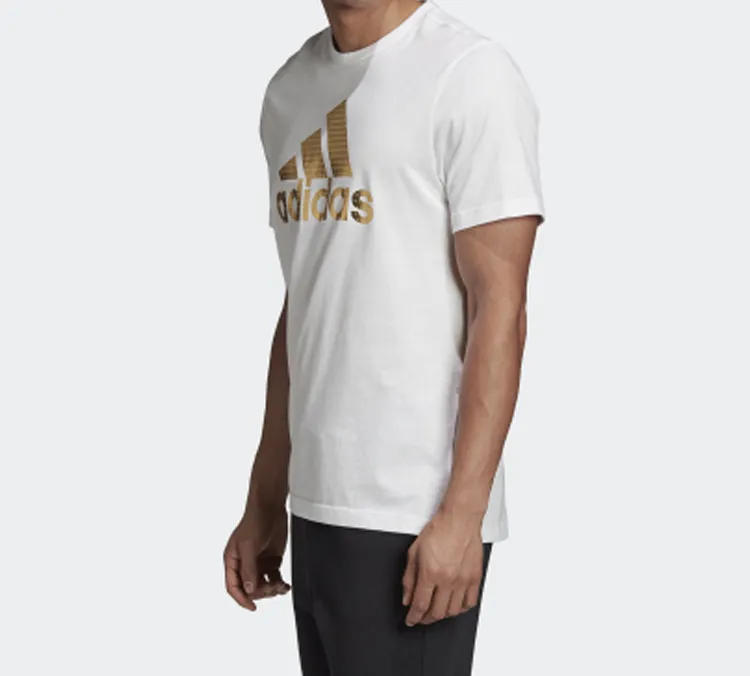 Adidas Set in Sleeve T Shirt Men's White-4