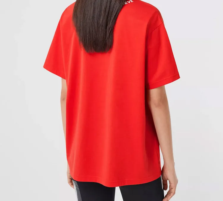 Burberry T Shirts Women's Red-3