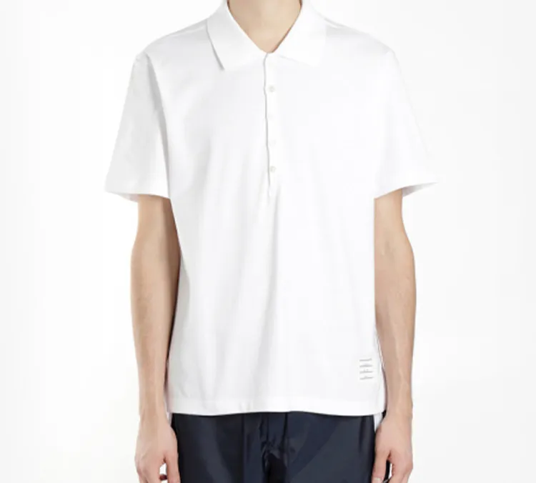 THOM BROWNE Back stripe Polo Shirt-5