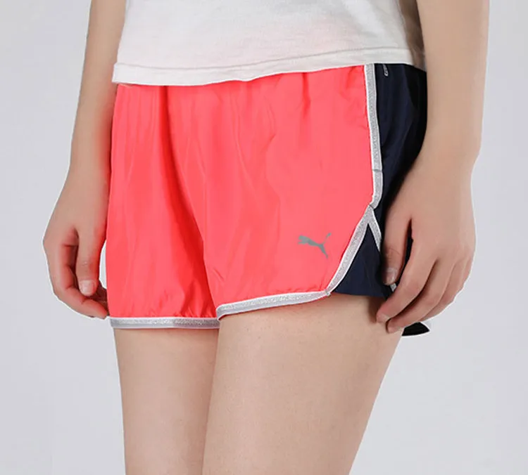 PUMA Casual Shorts Women's Bright Pink Tweed Blue-2