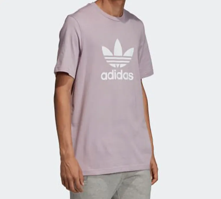 Adidas Originals T Shirt Men's Light Pink Purple Gray-2