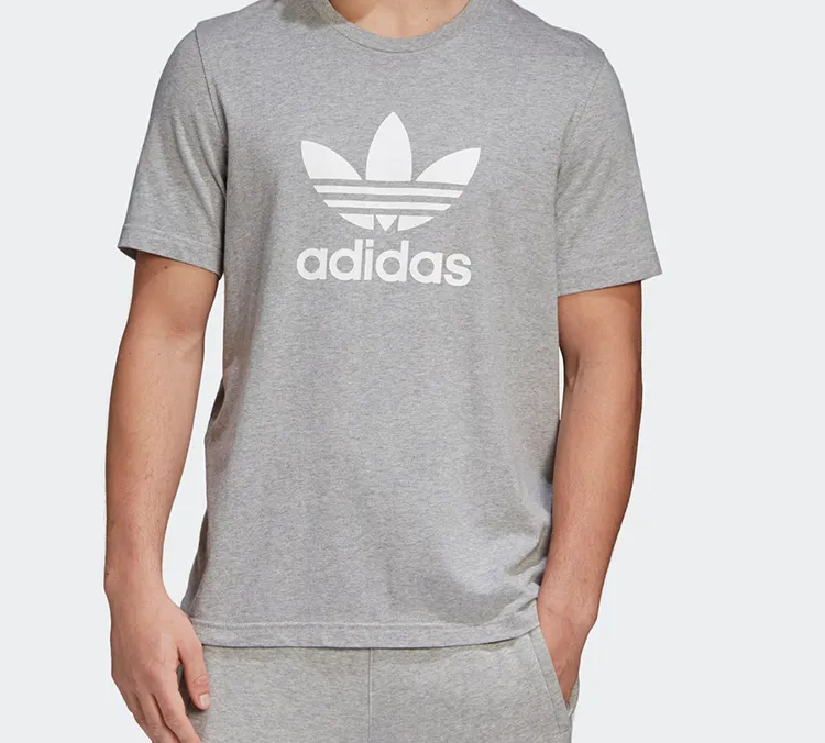 Adidas Originals T Shirt Men's Medium Heather Gray-4