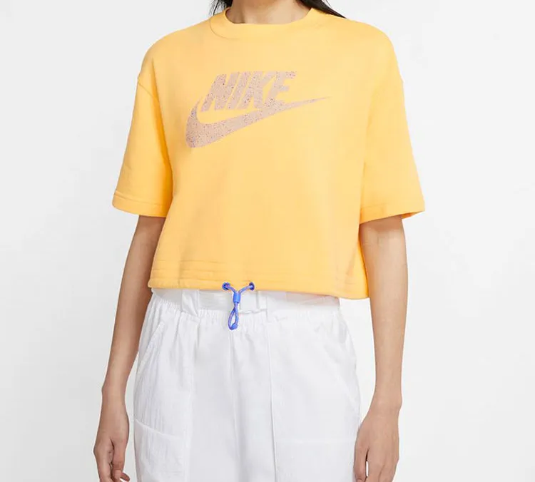 Nike Crop Tops Women's Yellow-2