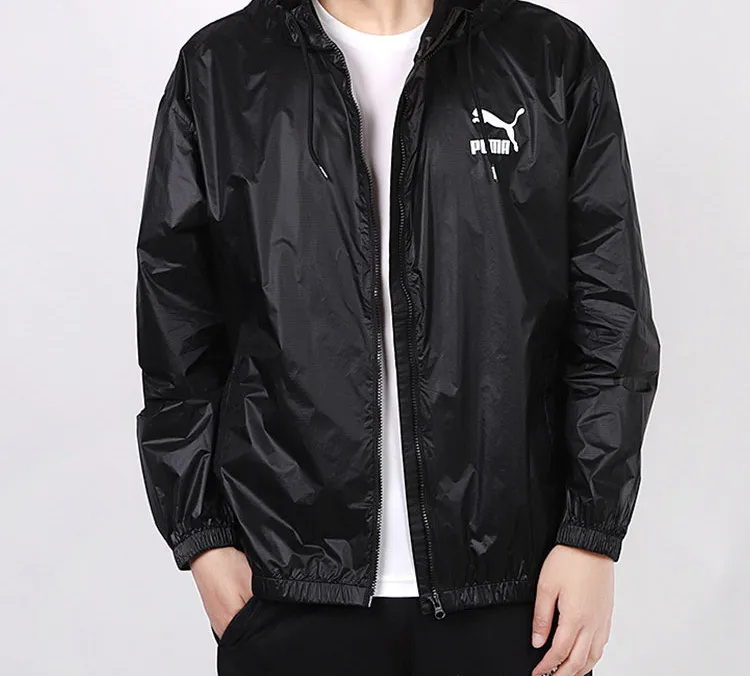 PUMA Windproof Hooded Jackets Men Black-1