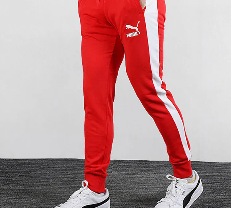 PUMA Knitted Sweatpants Men's Red-2