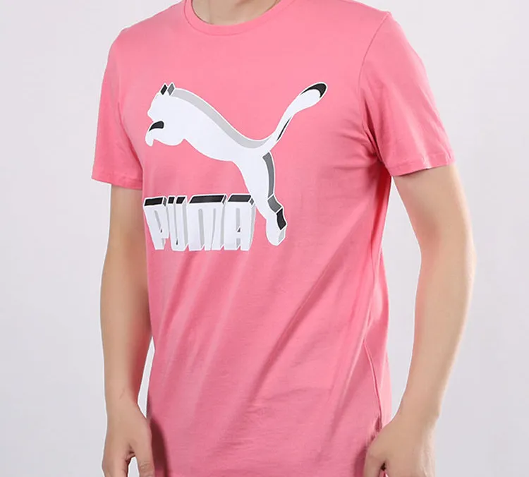 PUMA T-Shirts Men Bright Pink-4