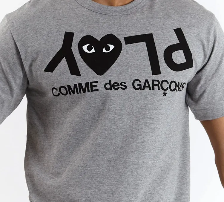 Comme Des Garcons Play Inverted Text T shirt-4