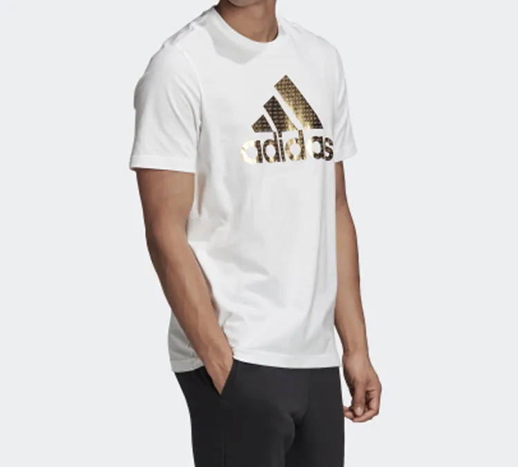 Adidas Set in Sleeve T Shirt Men's White-5