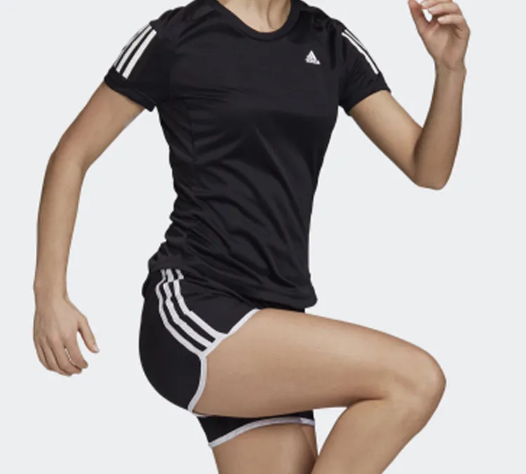 Adidas Set in Sleeve T Shirt Women's Black-5