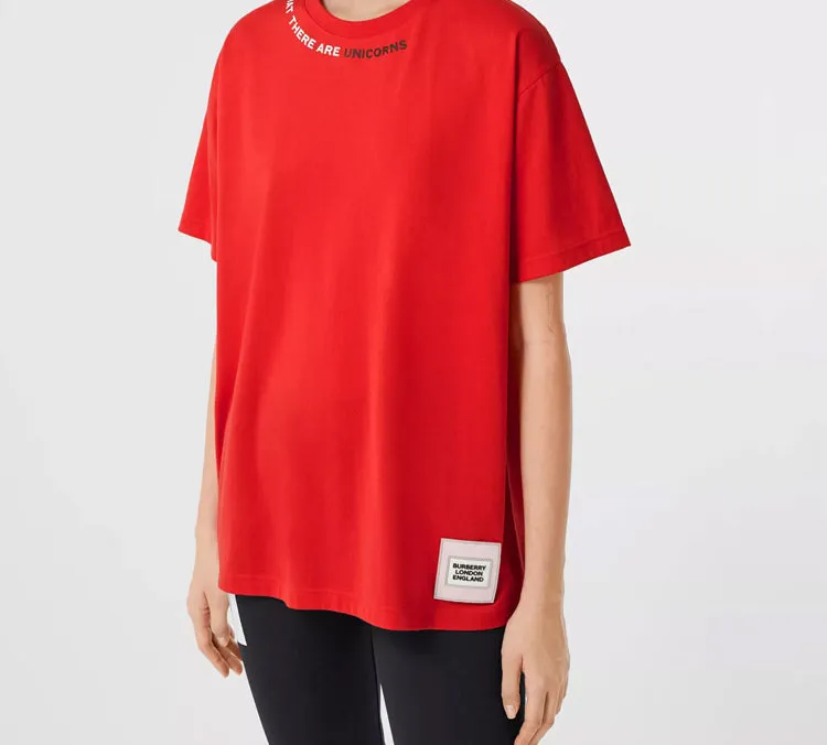 Burberry T Shirts Women's Red-1