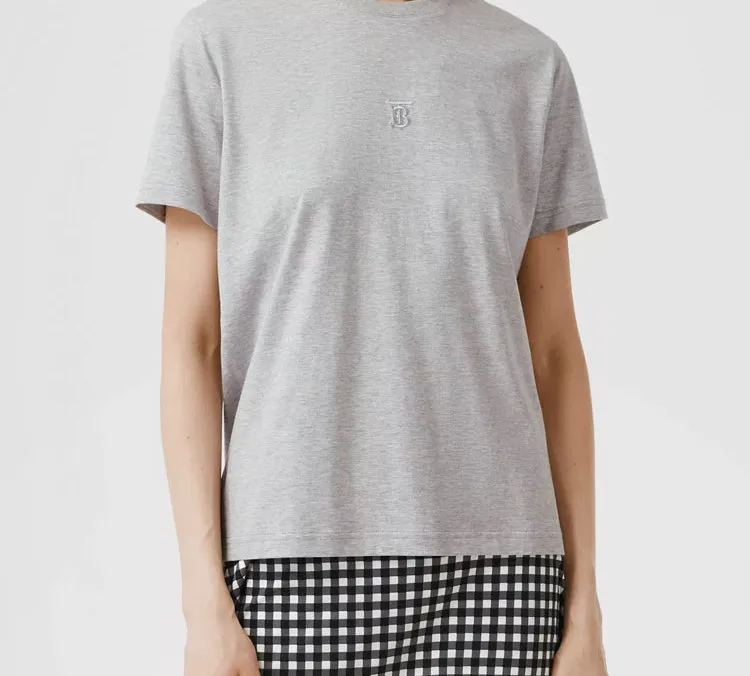 Burberry T Shirt Women's Light Heather Gray-1