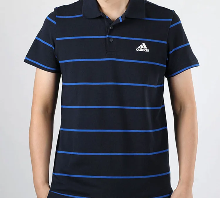 Adidas Polo Shirts Men Blue-3