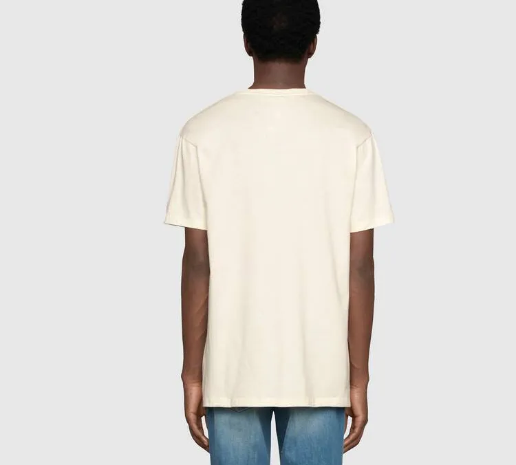 GUCCI Boutique Print Cotton T shirt White-7