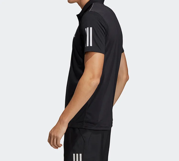 Adidas 3 Stripes Polo Shirt Men's Black-5
