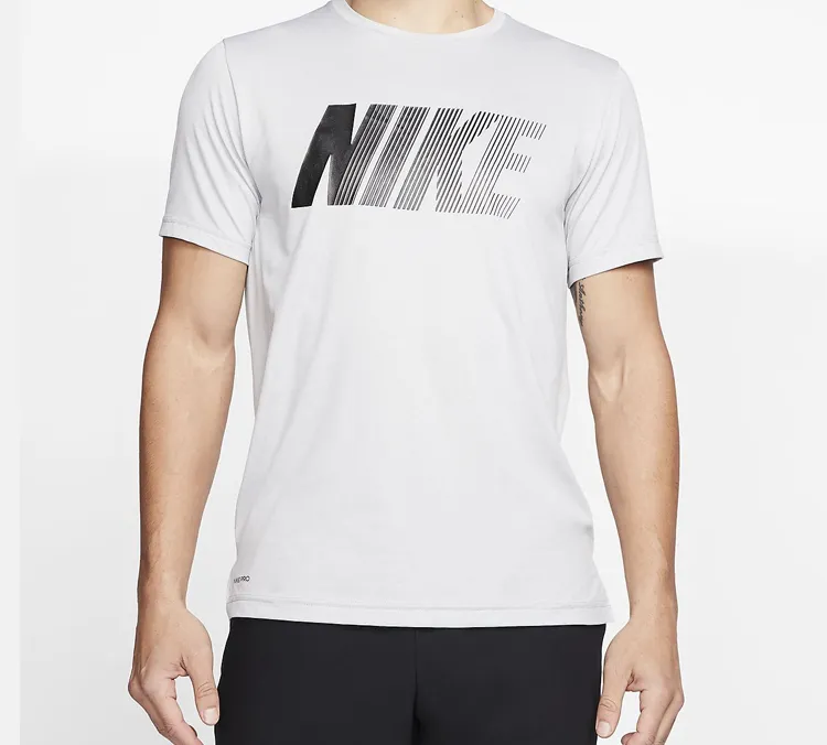 Nike T Shirts Men Birch Heather-3