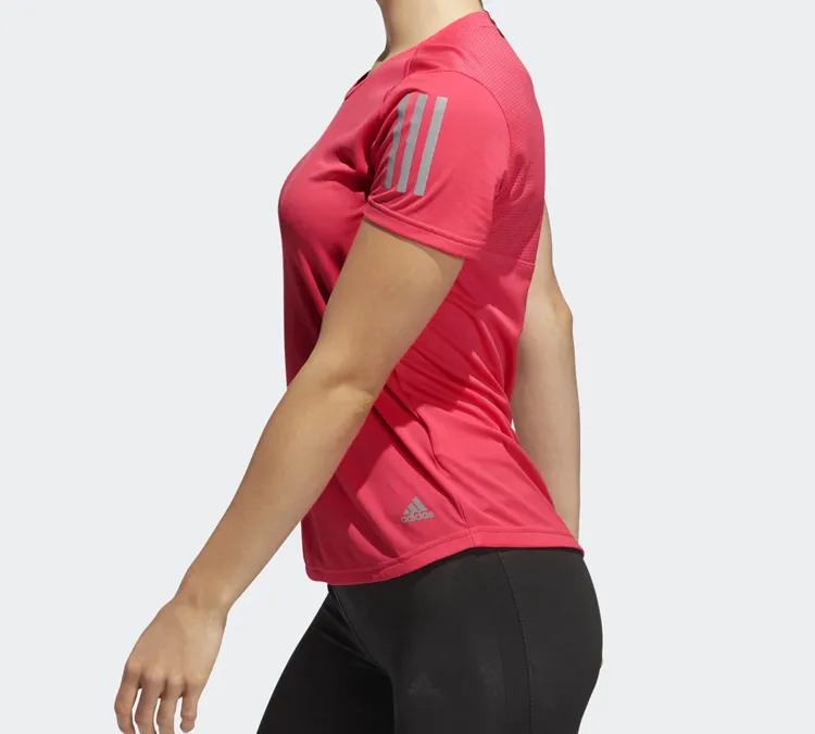 Adidas T Shirt Women's Eye Catching Red-2