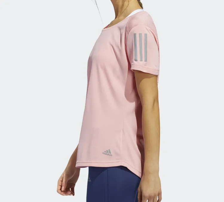 Adidas Set in Sleeve T Shirt Women's Pink-4