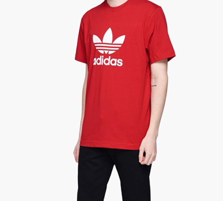 Adidas Originals Trefoil T-Shirts Men Red M - POIZON