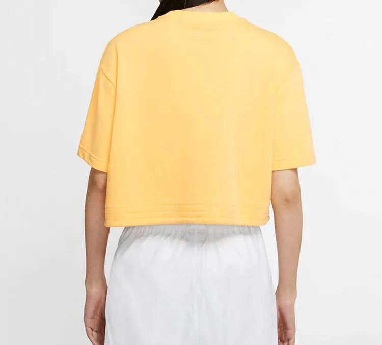 Nike Crop Tops Women's Yellow-3