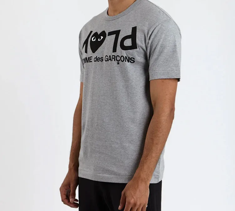 Comme Des Garcons Play Inverted Text T shirt-3