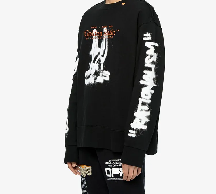 OFF WHITE Cartoon Golden Ratio Incompiuto Sweatshirt-4
