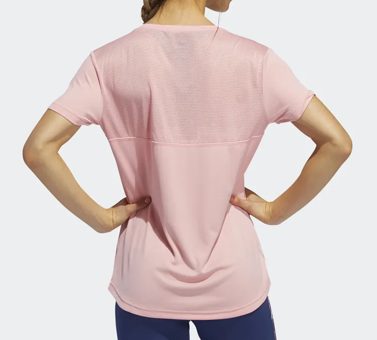 Adidas Set in Sleeve T Shirt Women's Pink-2