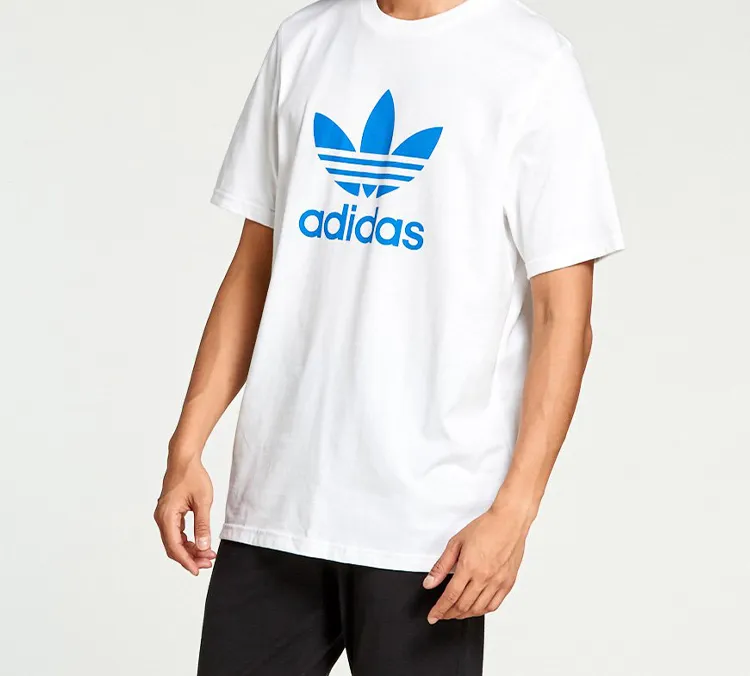 Adidas Originals T Shirts Men White Blue-4