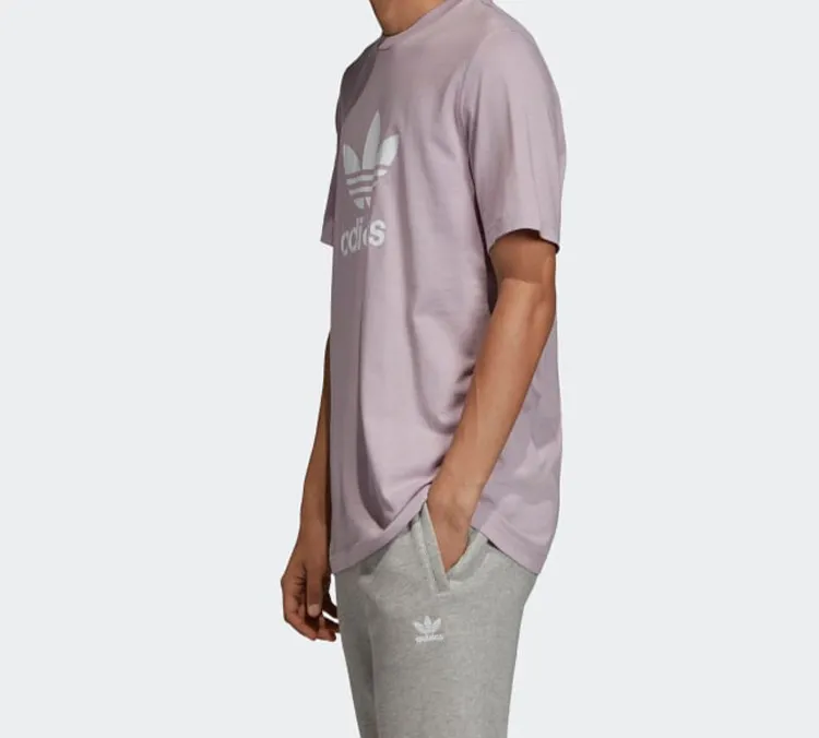 Adidas Originals T Shirt Men's Light Pink Purple Gray-3