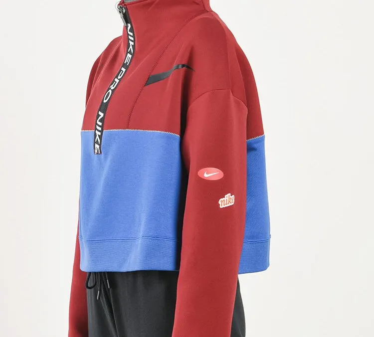 Nike Dri Fit Sweatshirt Women's Red Blue-2