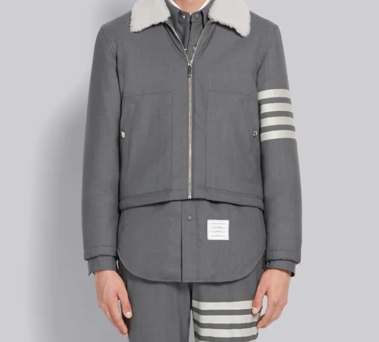 THOM BROWNE 4 Bar Shirt-4