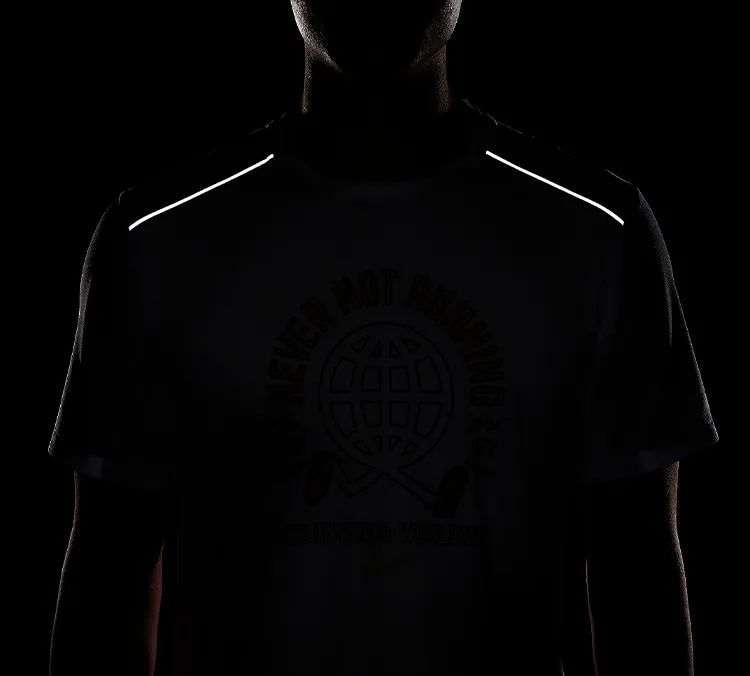 Nike MILER T Shirts Men Black-5
