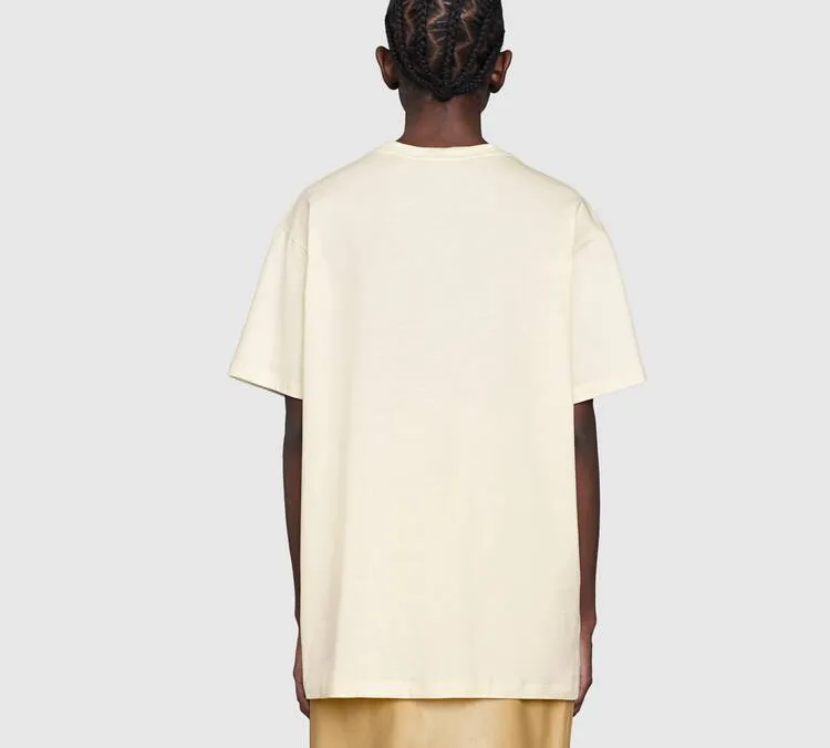 GUCCI Boutique Print Cotton T shirt White-3