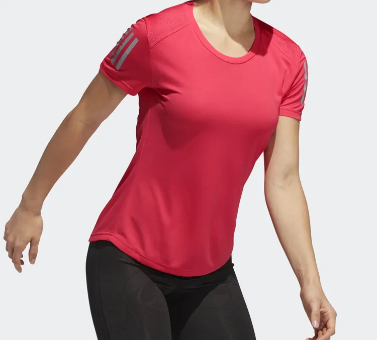 Adidas T Shirt Women's Eye Catching Red-4