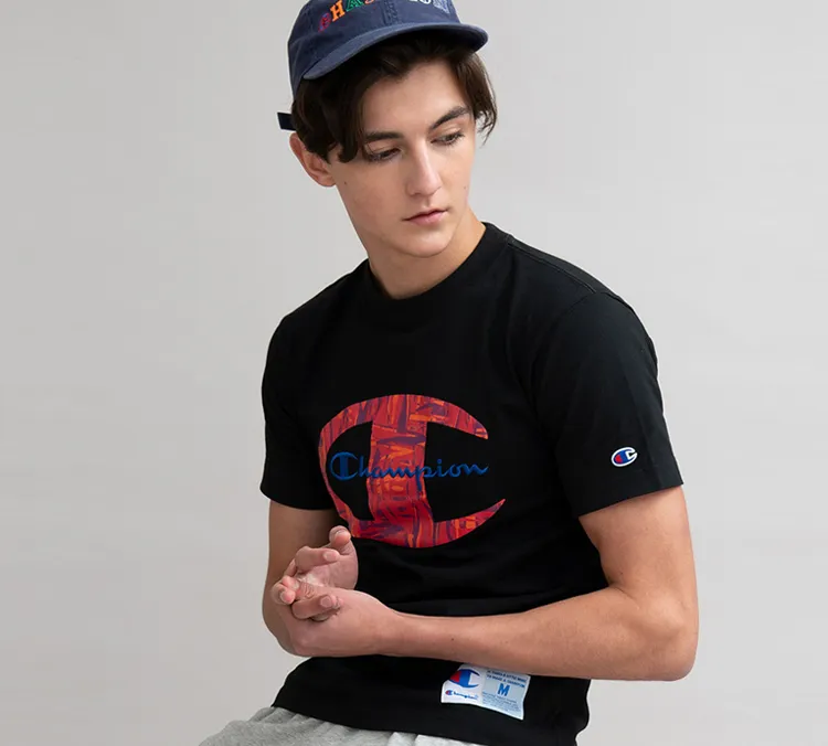 Champion T Shirt Japan Version Unisex Black-3
