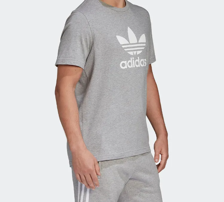 Adidas Originals T Shirt Men's Medium Heather Gray-5
