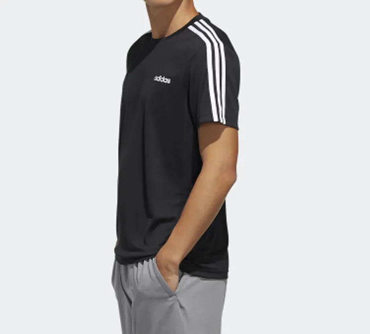 Adidas Set in Sleeve T Shirt Men's Black-4