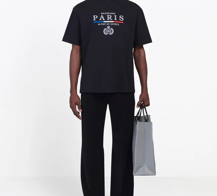 Balenciaga T Shirt Regular Fit Men's Black-2