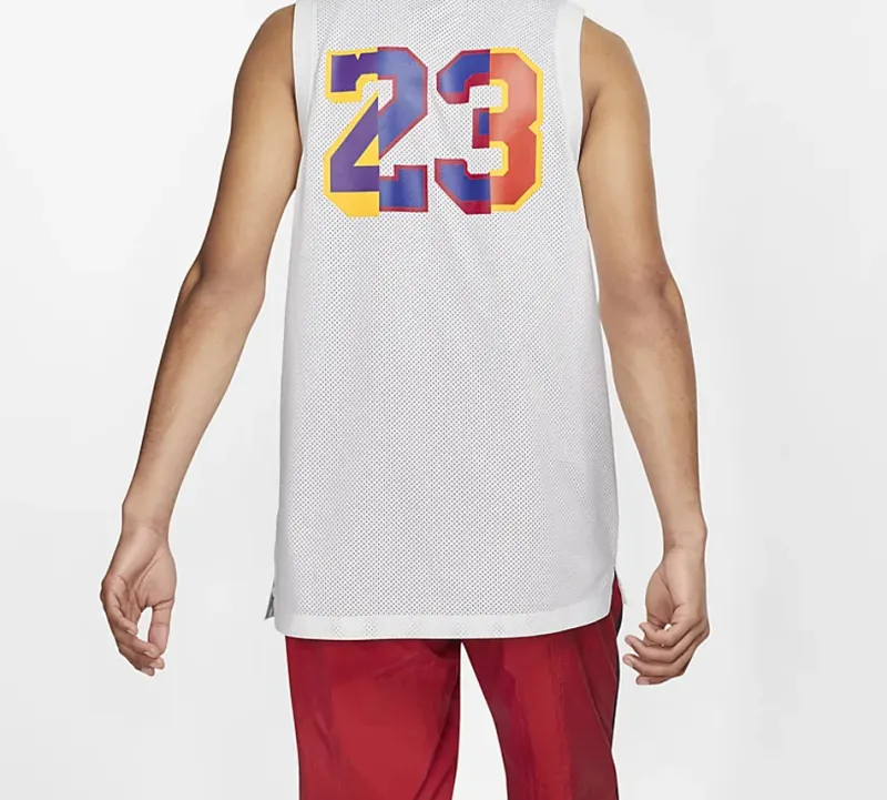 Jordan Basketball Jerseys Men's White-4