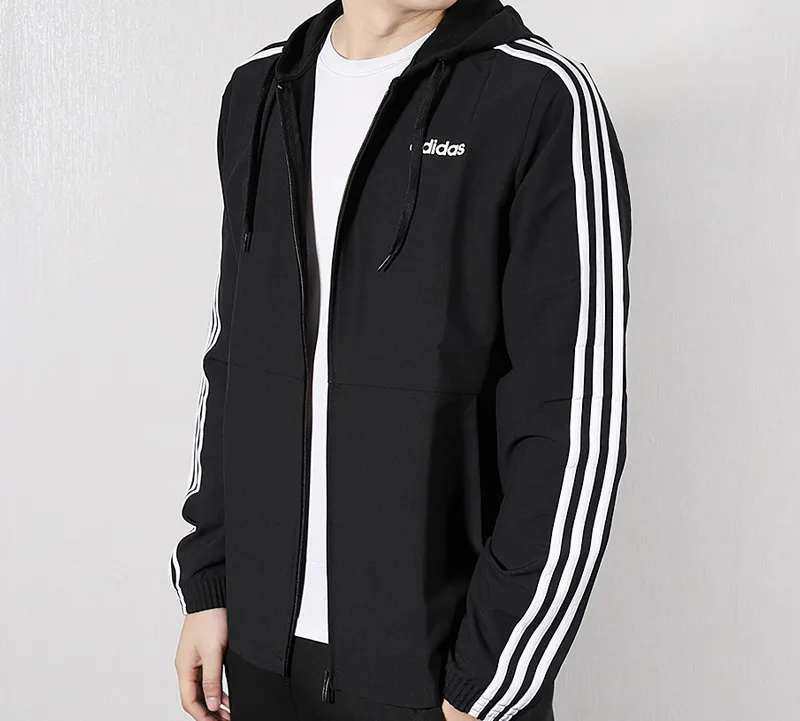 Adidas Hooded Jacket Fall Men's Black-4