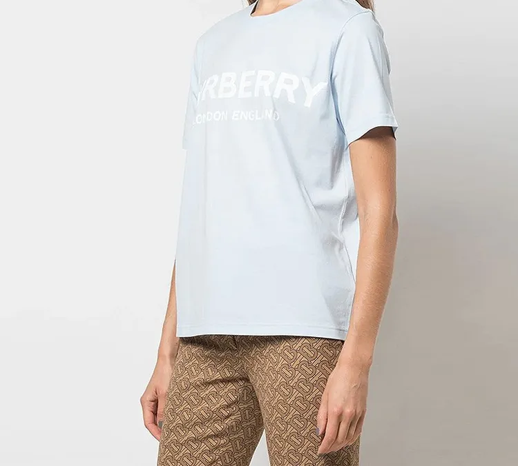 Burberry T Shirt Women's Sky Blue-3