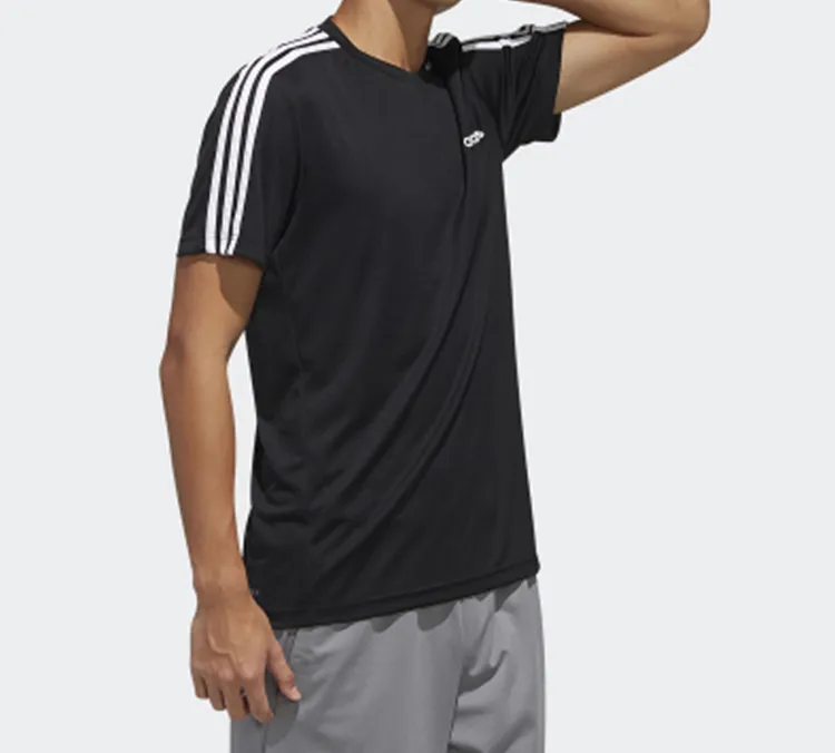 Adidas Set in Sleeve T Shirt Men's Black-5