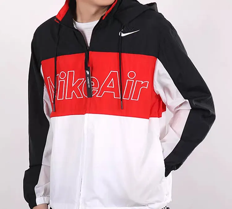 Nike Jackets Men Red Black White Patchwork-2