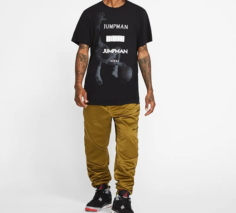 Jordan T Shirts Men Black-4
