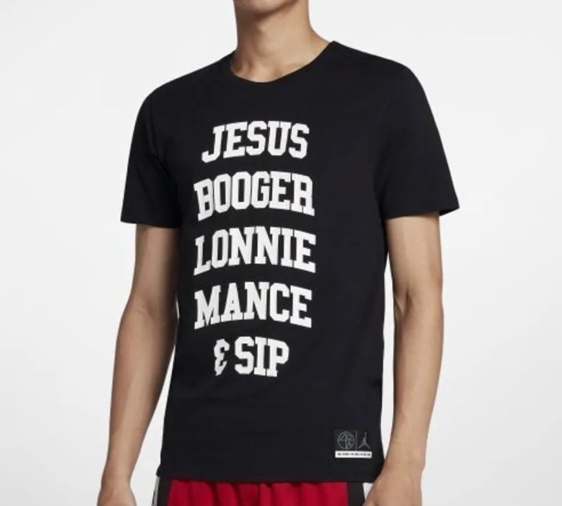 Jordan T Shirts Men Black-3