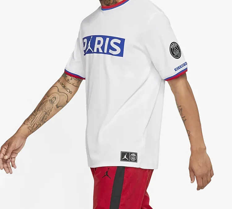 Jordan Paris Saint Germain Team T Shirt Men's White-4